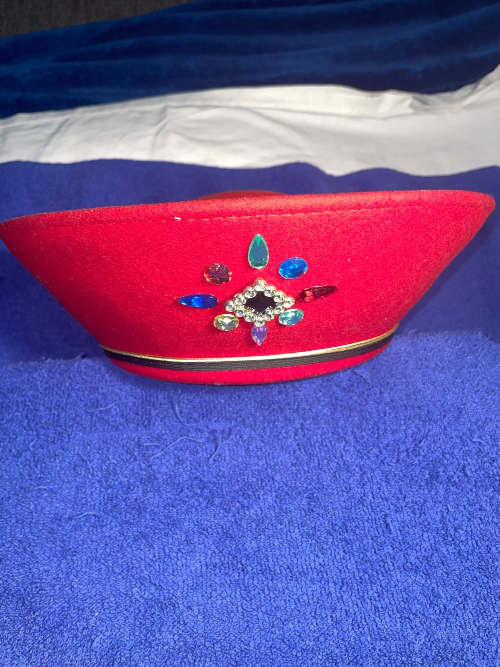 Red Jeweled Women's Hat